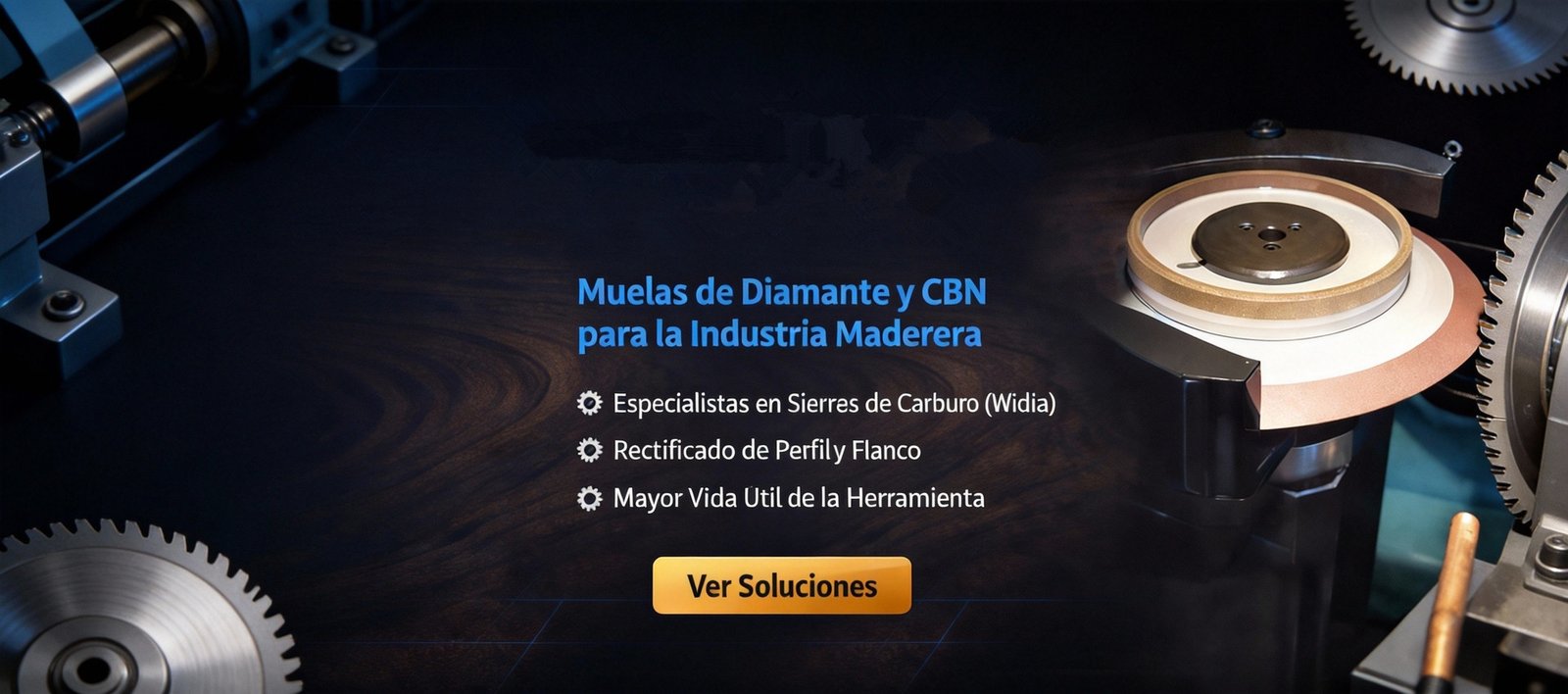 Muelas de diamante para afilado de sierras de carburo